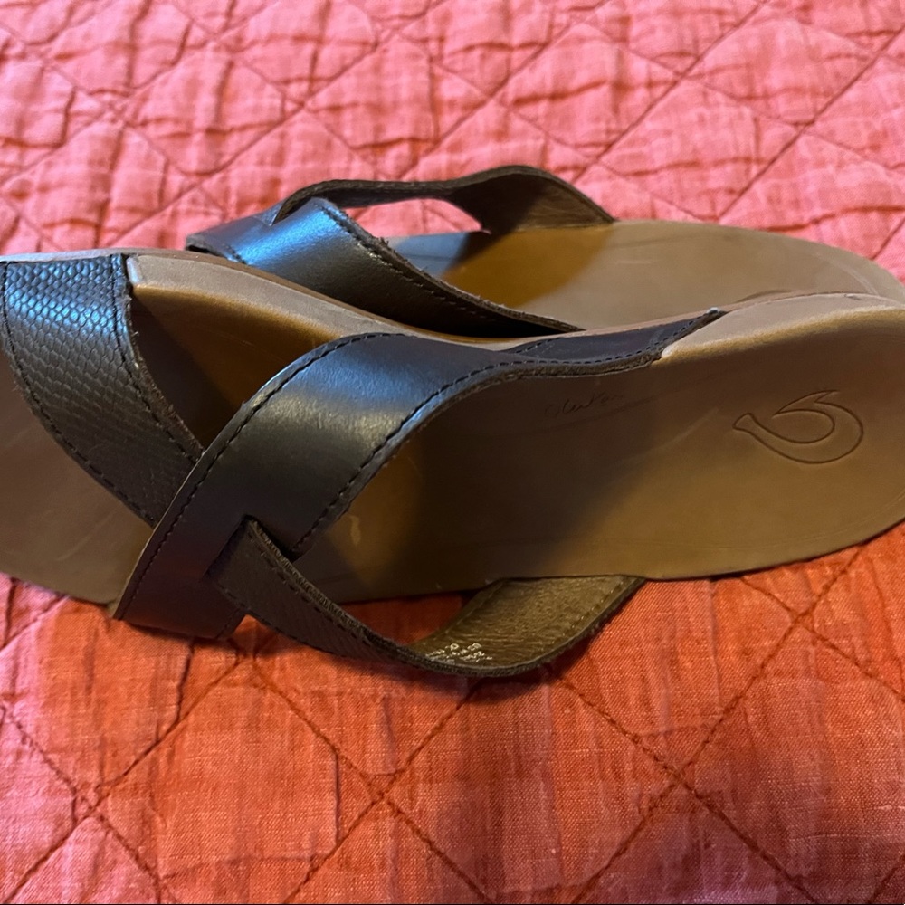 Olukai Women's Pahe'e Sandals Dark Java/Tan